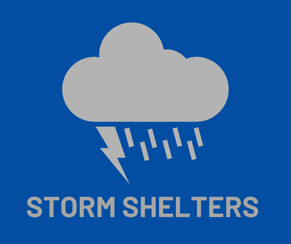 lightning cloud, text: storm shelters lightning cloud, text: storm shelters